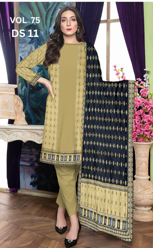 VOL 75 | DS 11 | DIGITAL PRINTED LAWN 3PC LAWN DUPATTA