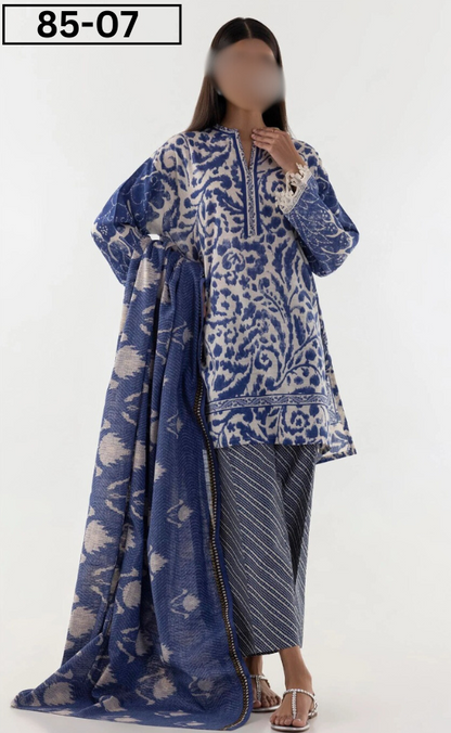 VOL 85 | DS 07 | DIGITAL PRINTED LAWN 3PC LAWN DUPPATTA