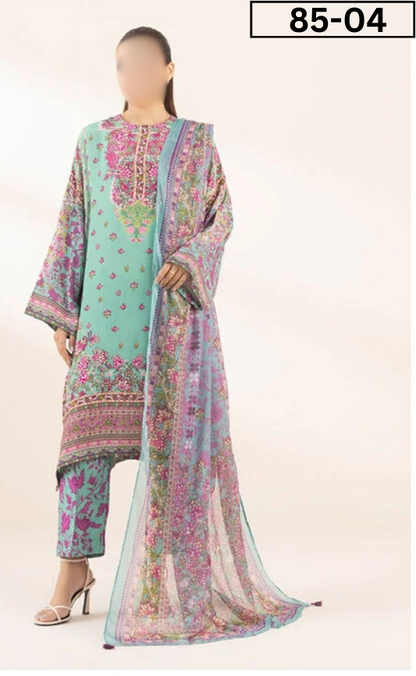 VOL 85 | DS 04 | DIGITAL PRINTED LAWN 3PC LAWN DUPPATTA