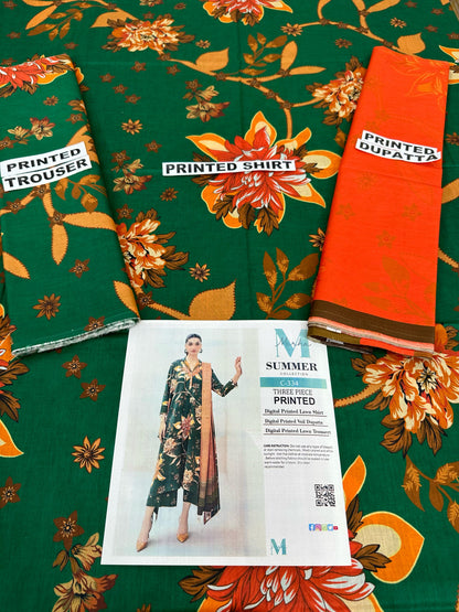 MIRHA | DS C334 | DIGITAL PRINTED LAWN 3PC