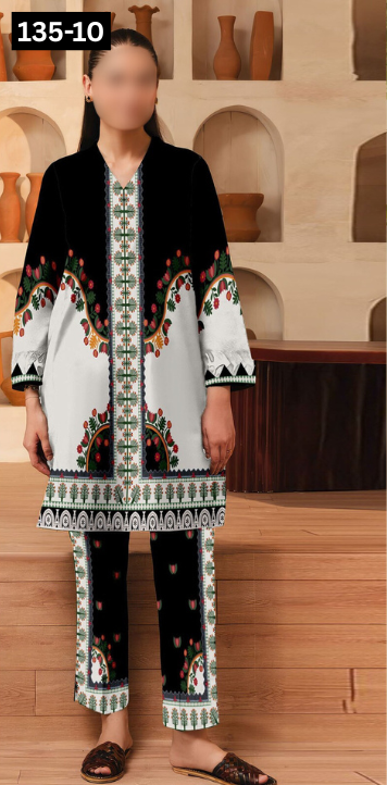 VOL 135 | DS 10 | DIGITAL PRINTED LAWN 2PC | CO-ORD SET