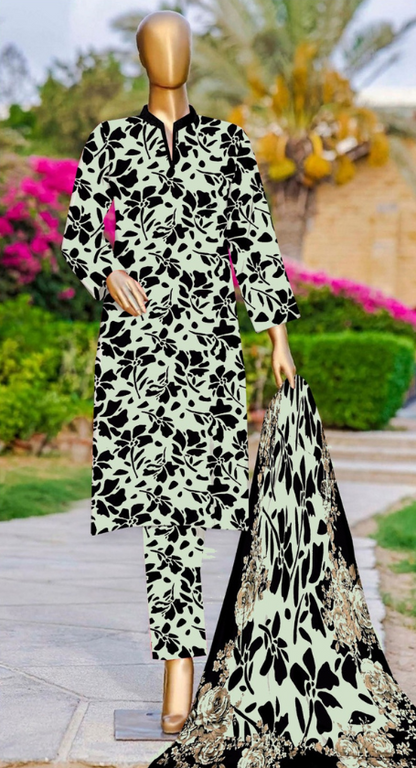 VOL 138 | DS 22 | DIGITAL PRINTED LAWN 3PC VOIL LAWN DUPATTA
