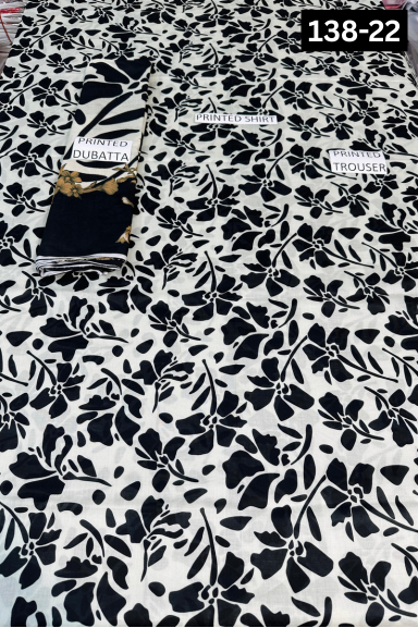VOL 138 | DS 22 | DIGITAL PRINTED LAWN 3PC VOIL LAWN DUPATTA
