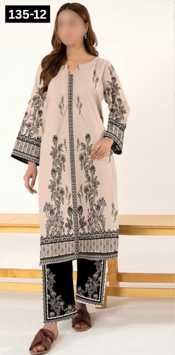 VOL 135 | DS 12 | DIGITAL PRINTED LAWN 2PC | CO-ORD SET