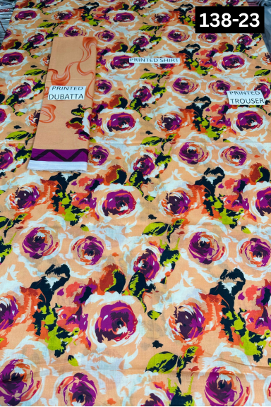 VOL 138 | DS 23 | DIGITAL PRINTED LAWN 3PC VOIL LAWN DUPATTA