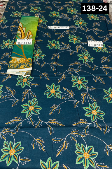 VOL 138 | DS 24 | DIGITAL PRINTED LAWN 3PC VOIL LAWN DUPATTA