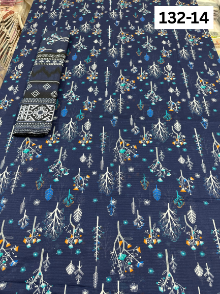 VOL 132 | DS 14 | DIGITAL PRINTED BANADORA LAWN 3PC VOIL LAWN DUPATTA