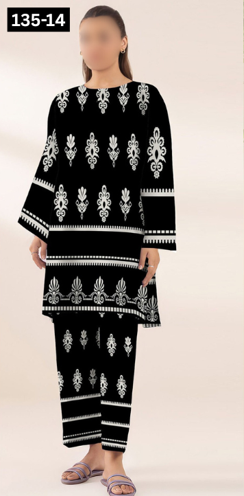 VOL 135 | DS 14 | DIGITAL PRINTED LAWN 2PC | CO-ORD SET