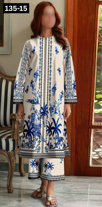 VOL 135 | DS 15 | DIGITAL PRINTED LAWN 2PC | CO-ORD SET