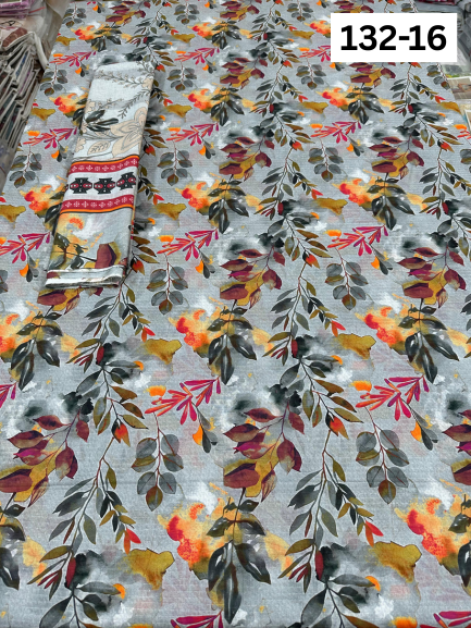 VOL 132 | DS 16 | DIGITAL PRINTED BANADORA LAWN 3PC VOIL LAWN DUPATTA