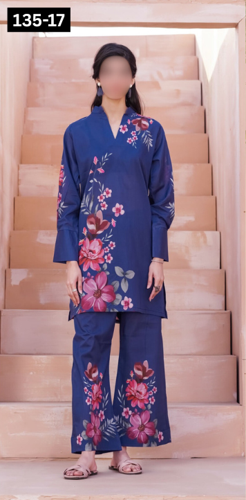 VOL 135 | DS 17 | DIGITAL PRINTED LAWN 2PC | CO-ORD SET