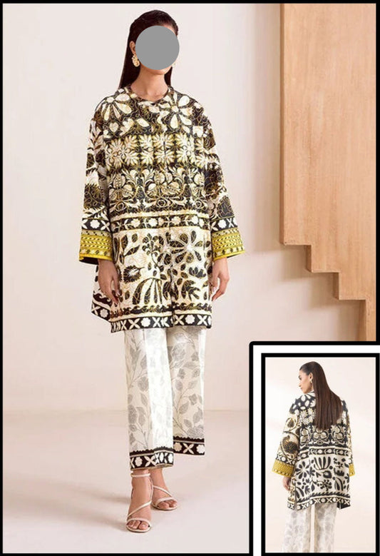 VOL 94 | DS 19 | DIGITAL PRINTED LAWN 2PC | CO-ORD SET |