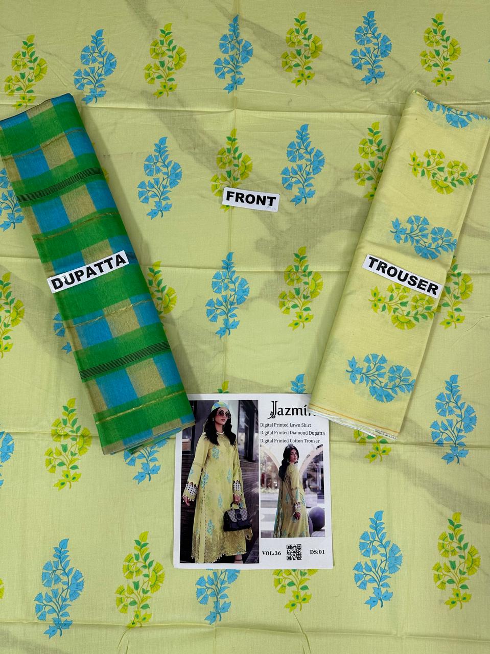 VOL 36 | DS 01 | DIGITAL PRINTED LAWN 3PC