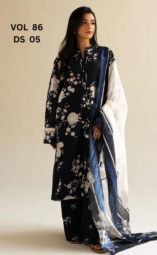 VOL 86 | DS 05 | DIGITAL PRINTED LAWN 3PC LAWN DUPATTA