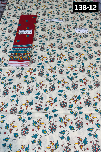 VOL 138 | DS 12 | DIGITAL PRINTED LAWN 3PC VOIL LAWN DUPATTA