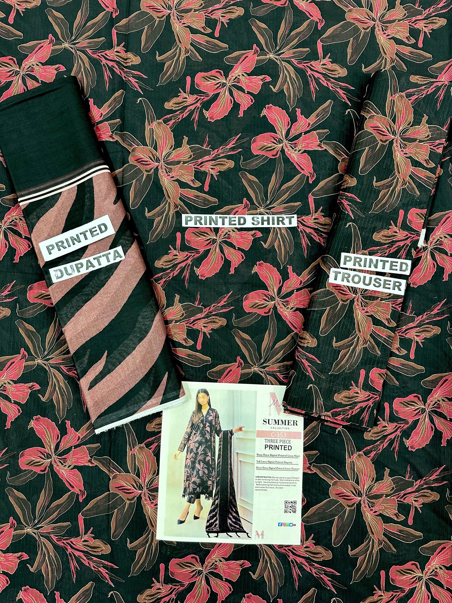 MIRHA | DS C353 | BANA DORA DIGITAL PRINTED LAWN 3PC