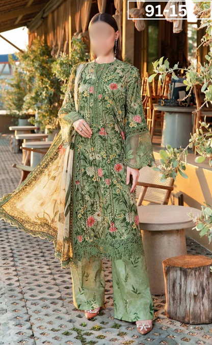 VOL 91 | DS 15 | DIGITAL PRINTED LAWN 3PC LAWN DUPATTA
