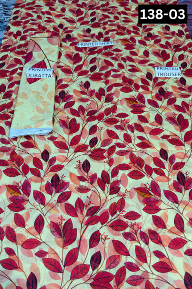 VOL 138 | DS 03 | DIGITAL PRINTED LAWN 3PC VOIL LAWN DUPATTA