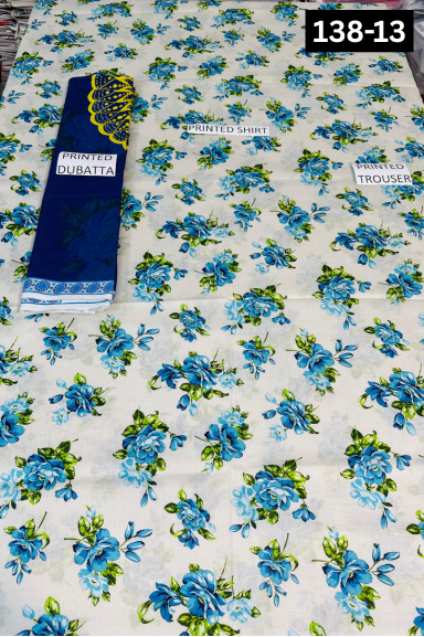 VOL 138 | DS 13 | DIGITAL PRINTED LAWN 3PC VOIL LAWN DUPATTA