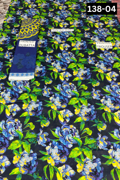 VOL 138 | DS 04 | DIGITAL PRINTED LAWN 3PC VOIL LAWN DUPATTA