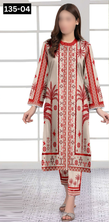 VOL 135 | DS 04 | DIGITAL PRINTED LAWN 2PC | CO-ORD SET