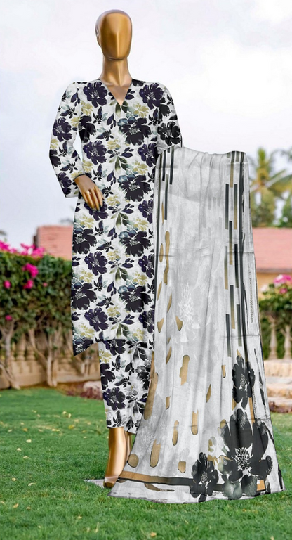 VOL 138 | DS 15 | DIGITAL PRINTED LAWN 3PC VOIL LAWN DUPATTA