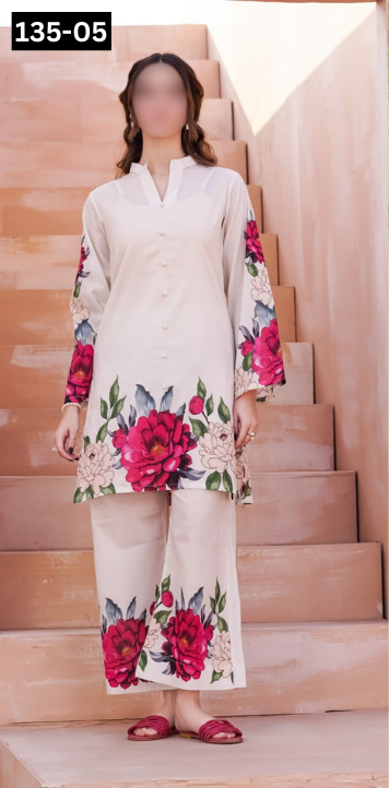 VOL 135 | DS 05 | DIGITAL PRINTED LAWN 2PC | CO-ORD SET