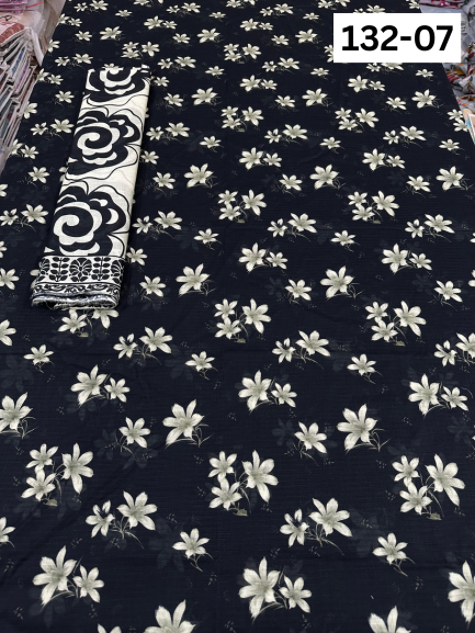 VOL 132 | DS 07 | DIGITAL PRINTED BANADORA LAWN 3PC VOIL LAWN DUPATTA