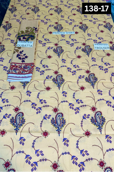 VOL 138 | DS 17 | DIGITAL PRINTED LAWN 3PC VOIL LAWN DUPATTA