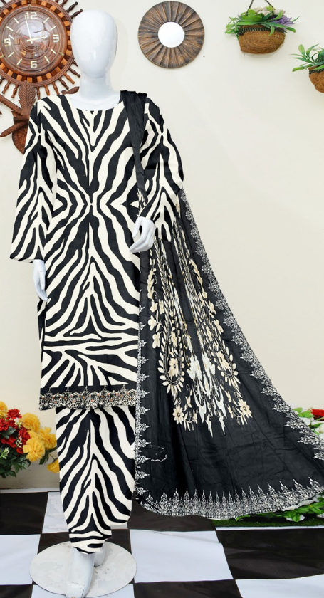 VOL 138 | DS 19 | DIGITAL PRINTED LAWN 3PC VOIL LAWN DUPATTA
