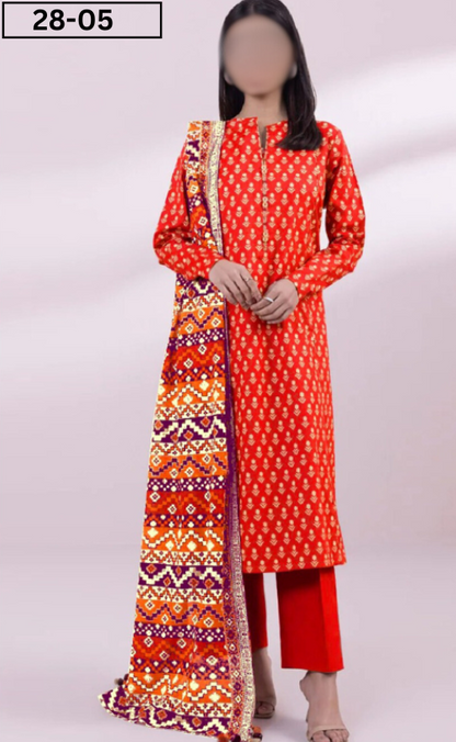 VOL 28 | DS 05 | DIGITAL PRINTED BANA DORA LAWN 3PC