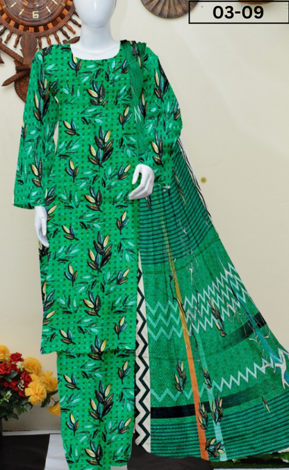 VOL 03 | DS 09 | ZARI LAWN DIGITAL PRINTED 3PC