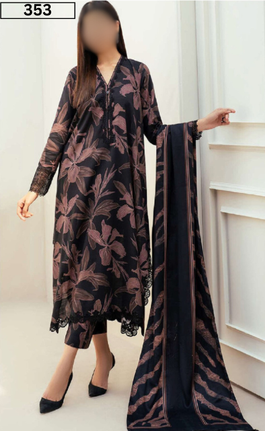 MIRHA | DS C353 | BANA DORA DIGITAL PRINTED LAWN 3PC