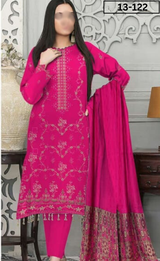 VOL 13 | DS 122 | EMBROIDERED LAWN 3PC
