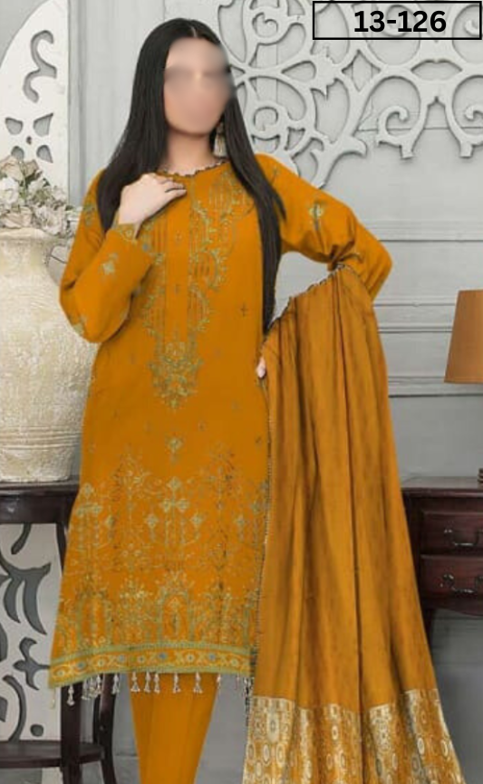 VOL 13 | DS 126 | EMBROIDERED LAWN 3PC
