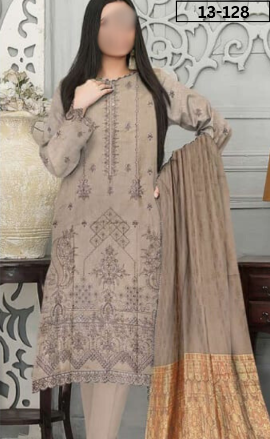 VOL 13 | DS 128 | EMBROIDERED LAWN 3PC