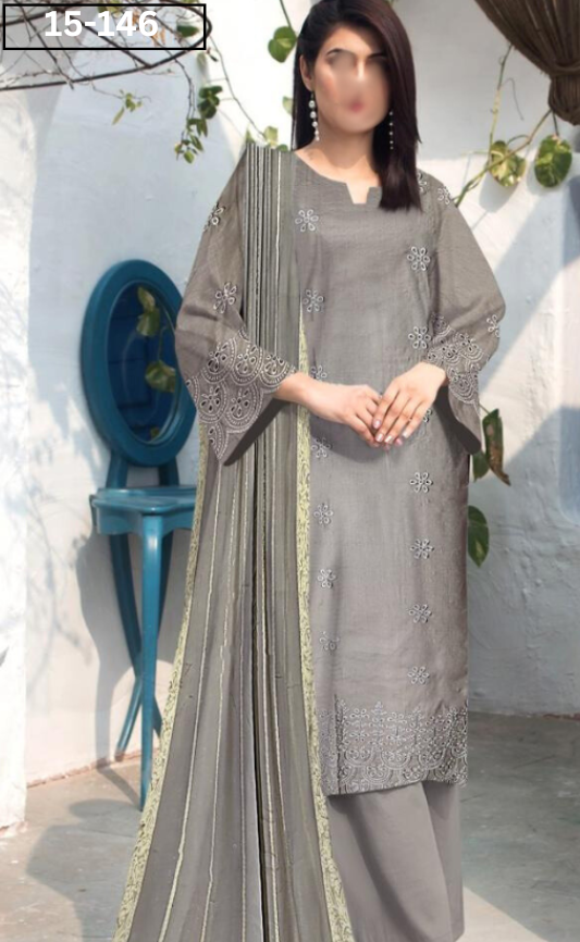 VOL 15 | DS 146 | EMB CHIKANKAARI LAWN 3PC