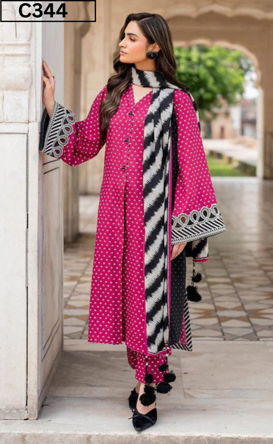 BANA DORA DIGITAL PRINTED LAWN 3PC | PACK OF 4 |