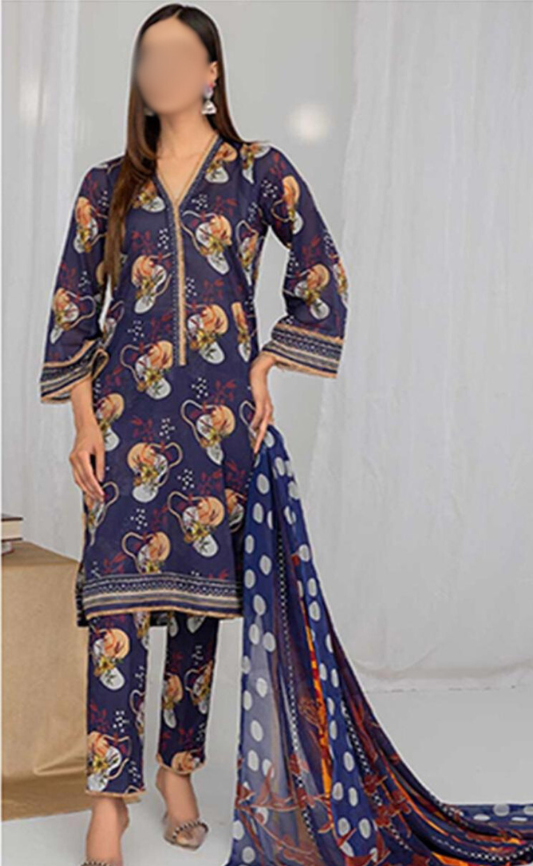 VOL 73 | DS 04 | DIGITAL PRINTED SLUB LAWN 3PC