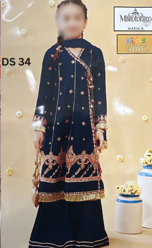 | DS 34 |KIDS EMBROIDERED LAWN 2PC