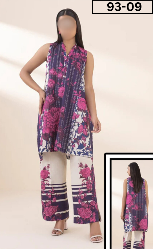 VOL 93 | DS 09 | DIGITAL PRINTED LAWN 2PC | CO-ORD SET