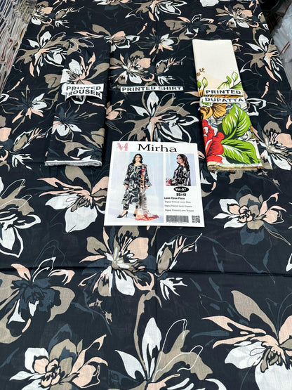 VOL 97 | DS 12 | DIGITAL PRINTED LAWN 3PC LAWN DUPATTA