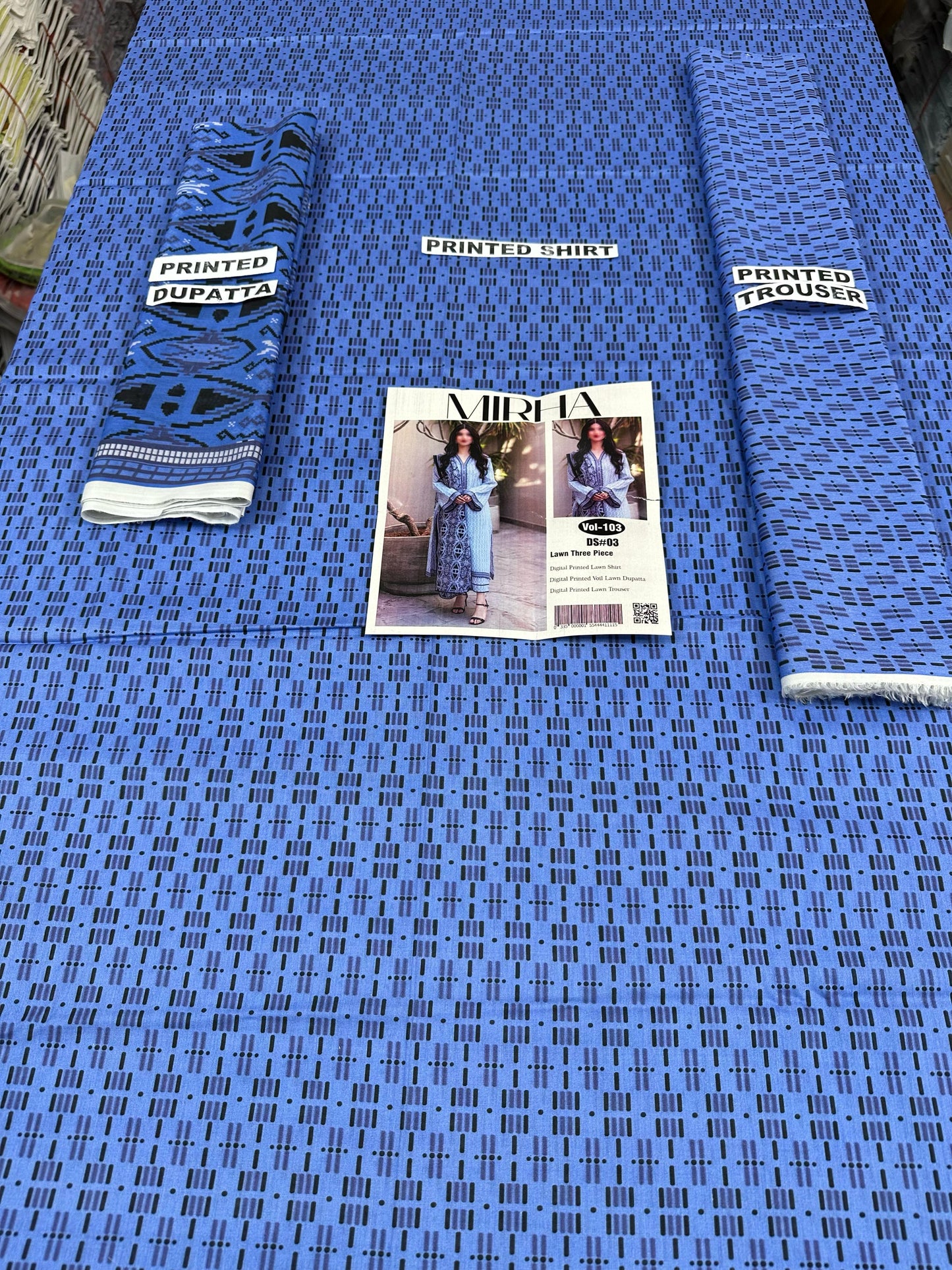 VOL 103 | DS 03 | DIGITAL PRINTED LAWN 3PC VOIL LAWN DUPATTA
