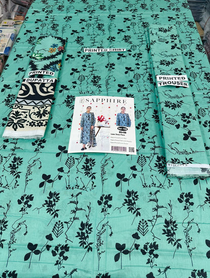 VOL 108 | DS 08 | DIGITAL PRINTED LAWN 3PC VOIL LAWN DUPATTA