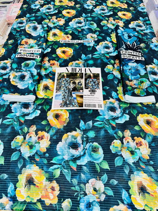 VOL 112 | DS 07 | DIGITAL PRINTED LAWN 3PC VOIL LAWN DUPATTA