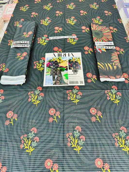VOL 112 | DS 04 | DIGITAL PRINTED LAWN 3PC VOIL LAWN DUPATTA