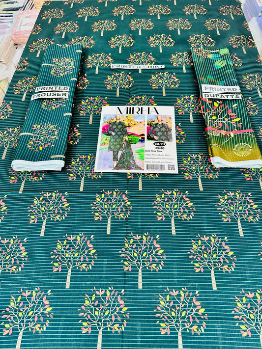 VOL 112 | DS 05 | DIGITAL PRINTED LAWN 3PC VOIL LAWN DUPATTA