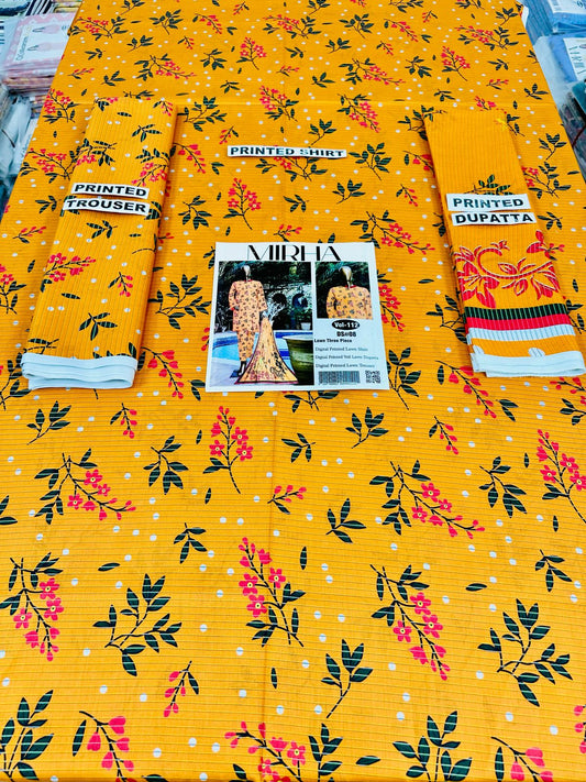 VOL 112 | DS 08 | DIGITAL PRINTED LAWN 3PC VOIL LAWN DUPATTA