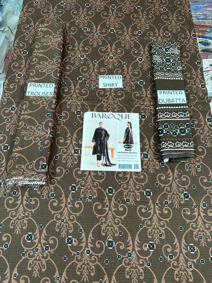 VOL 118 | DS 19 | DIGITAL PRINTED BANADORA LAWN 3PC VOIL LAWN DUPATTA