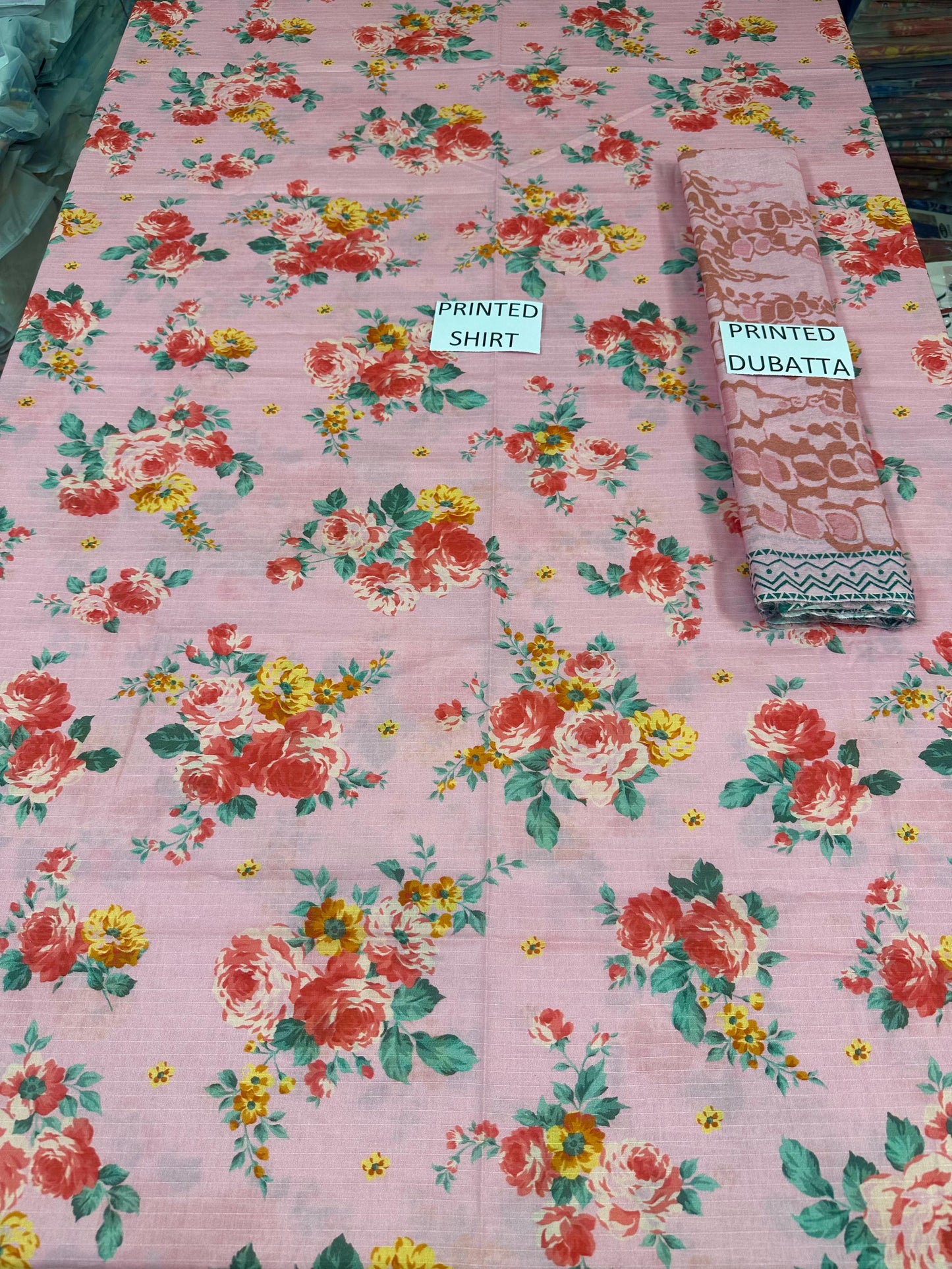 VOL 118 | DS 08 | DIGITAL PRINTED BANADORA LAWN 3PC VOIL LAWN DUPATTA